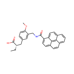 CC[C@@H](Cc1ccc(OC)c(CNC(=O)c2ccc3ccc4cccc5ccc2c3c45)c1)C(=O)O ZINC000073313429