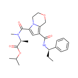 CC[C@@H](NC(=O)c1cc(C(=O)N(C)[C@@H](C)C(=O)OC(C)C)n2c1COCC2)c1ccccc1 ZINC000143800026