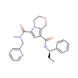 CC[C@@H](NC(=O)c1cc(C(=O)N(C)Cc2ccccn2)n2c1COCC2)c1ccccc1 ZINC000146071926