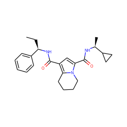 CC[C@@H](NC(=O)c1cc(C(=O)N[C@@H](C)C2CC2)n2c1CCCC2)c1ccccc1 ZINC000143837727