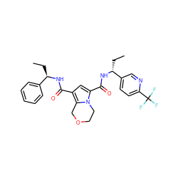 CC[C@@H](NC(=O)c1cc(C(=O)N[C@H](CC)c2ccc(C(F)(F)F)nc2)n2c1COCC2)c1ccccc1 ZINC000146096245