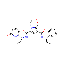 CC[C@@H](NC(=O)c1cc(C(=O)N[C@H](CC)c2cccc(=O)[nH]2)n2c1COCC2)c1ccccc1 ZINC000146152216