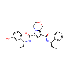 CC[C@@H](NC(=O)c1cc(C(=O)N[C@H](CC)c2cccc(O)c2)n2c1COCC2)c1ccccc1 ZINC000146143460