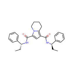 CC[C@@H](NC(=O)c1cc(C(=O)N[C@H](CC)c2ccccc2)n2c1CCCC2)c1ccccc1 ZINC000143865924