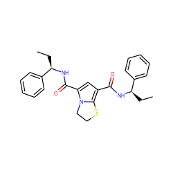 CC[C@@H](NC(=O)c1cc(C(=O)N[C@H](CC)c2ccccc2)n2c1SCC2)c1ccccc1 ZINC000143899675