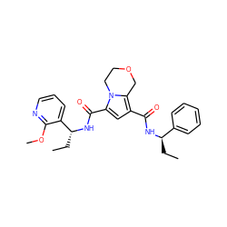 CC[C@@H](NC(=O)c1cc(C(=O)N[C@H](CC)c2cccnc2OC)n2c1COCC2)c1ccccc1 ZINC000146097988