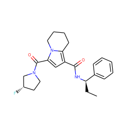 CC[C@@H](NC(=O)c1cc(C(=O)N2CC[C@H](F)C2)n2c1CCCC2)c1ccccc1 ZINC000146112641