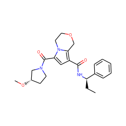 CC[C@@H](NC(=O)c1cc(C(=O)N2CC[C@H](OC)C2)n2c1COCC2)c1ccccc1 ZINC000146109781