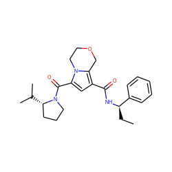 CC[C@@H](NC(=O)c1cc(C(=O)N2CCC[C@@H]2C(C)C)n2c1COCC2)c1ccccc1 ZINC000146068841