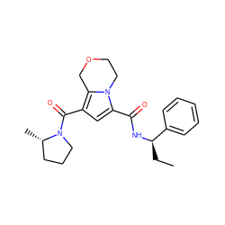 CC[C@@H](NC(=O)c1cc(C(=O)N2CCC[C@@H]2C)c2n1CCOC2)c1ccccc1 ZINC000146145071