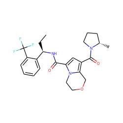 CC[C@@H](NC(=O)c1cc(C(=O)N2CCC[C@@H]2C)c2n1CCOC2)c1ccccc1C(F)(F)F ZINC000146149662