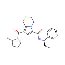 CC[C@@H](NC(=O)c1cc(C(=O)N2CCC[C@@H]2C)c2n1CCSC2)c1ccccc1 ZINC000146109157