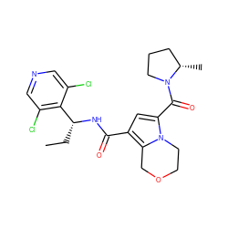 CC[C@@H](NC(=O)c1cc(C(=O)N2CCC[C@@H]2C)n2c1COCC2)c1c(Cl)cncc1Cl ZINC000146090317