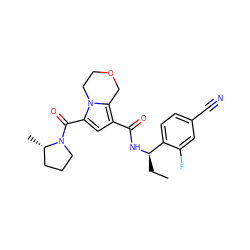 CC[C@@H](NC(=O)c1cc(C(=O)N2CCC[C@@H]2C)n2c1COCC2)c1ccc(C#N)cc1F ZINC000146098809