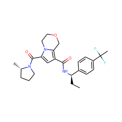 CC[C@@H](NC(=O)c1cc(C(=O)N2CCC[C@@H]2C)n2c1COCC2)c1ccc(C(C)(F)F)cc1 ZINC000146065414