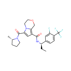 CC[C@@H](NC(=O)c1cc(C(=O)N2CCC[C@@H]2C)n2c1COCC2)c1ccc(C(F)(F)F)c(F)c1 ZINC000146052309