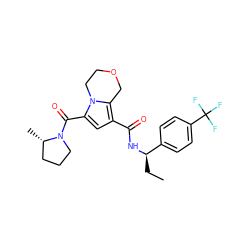 CC[C@@H](NC(=O)c1cc(C(=O)N2CCC[C@@H]2C)n2c1COCC2)c1ccc(C(F)(F)F)cc1 ZINC000146066628