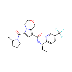 CC[C@@H](NC(=O)c1cc(C(=O)N2CCC[C@@H]2C)n2c1COCC2)c1ccc(C(F)(F)F)cn1 ZINC000146052074