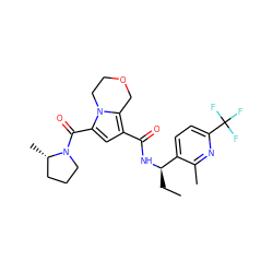 CC[C@@H](NC(=O)c1cc(C(=O)N2CCC[C@@H]2C)n2c1COCC2)c1ccc(C(F)(F)F)nc1C ZINC000146054441