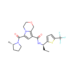 CC[C@@H](NC(=O)c1cc(C(=O)N2CCC[C@@H]2C)n2c1COCC2)c1ccc(C(F)(F)F)s1 ZINC000146119889