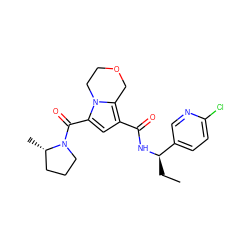 CC[C@@H](NC(=O)c1cc(C(=O)N2CCC[C@@H]2C)n2c1COCC2)c1ccc(Cl)nc1 ZINC000146096439