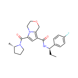 CC[C@@H](NC(=O)c1cc(C(=O)N2CCC[C@@H]2C)n2c1COCC2)c1ccc(F)cc1 ZINC000146098615