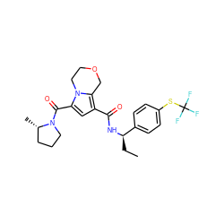 CC[C@@H](NC(=O)c1cc(C(=O)N2CCC[C@@H]2C)n2c1COCC2)c1ccc(SC(F)(F)F)cc1 ZINC000146098406