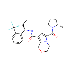 CC[C@@H](NC(=O)c1cc(C(=O)N2CCC[C@@H]2C)n2c1COCC2)c1ccccc1C(F)(F)F ZINC000146088867