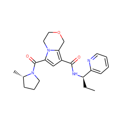 CC[C@@H](NC(=O)c1cc(C(=O)N2CCC[C@@H]2C)n2c1COCC2)c1ccccn1 ZINC000146077641