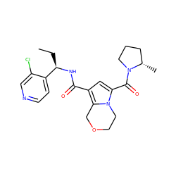 CC[C@@H](NC(=O)c1cc(C(=O)N2CCC[C@@H]2C)n2c1COCC2)c1ccncc1Cl ZINC000146090502