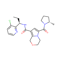 CC[C@@H](NC(=O)c1cc(C(=O)N2CCC[C@@H]2C)n2c1COCC2)c1ncccc1Cl ZINC000146074370