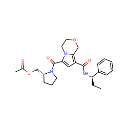 CC[C@@H](NC(=O)c1cc(C(=O)N2CCC[C@@H]2COC(C)=O)n2c1COCC2)c1ccccc1 ZINC000146130335