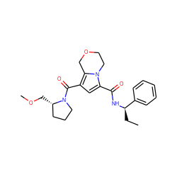 CC[C@@H](NC(=O)c1cc(C(=O)N2CCC[C@@H]2COC)c2n1CCOC2)c1ccccc1 ZINC000146103511