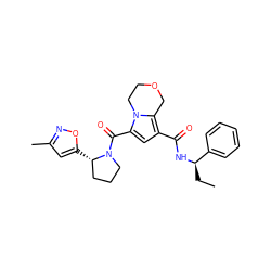 CC[C@@H](NC(=O)c1cc(C(=O)N2CCC[C@@H]2c2cc(C)no2)n2c1COCC2)c1ccccc1 ZINC000146139661