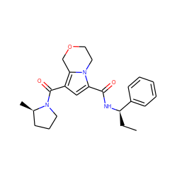 CC[C@@H](NC(=O)c1cc(C(=O)N2CCC[C@H]2C)c2n1CCOC2)c1ccccc1 ZINC000146145282