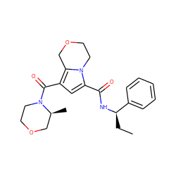 CC[C@@H](NC(=O)c1cc(C(=O)N2CCOC[C@@H]2C)c2n1CCOC2)c1ccccc1 ZINC000146144847