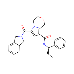 CC[C@@H](NC(=O)c1cc(C(=O)N2Cc3ccccc3C2)n2c1COCC2)c1ccccc1 ZINC000143949869