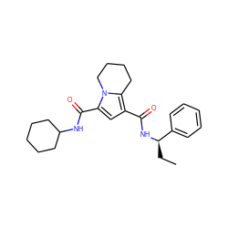 CC[C@@H](NC(=O)c1cc(C(=O)NC2CCCCC2)n2c1CCCC2)c1ccccc1 ZINC000146110992