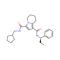 CC[C@@H](NC(=O)c1cc(C(=O)NCC2CCCC2)n2c1CCCC2)c1ccccc1 ZINC000146129519