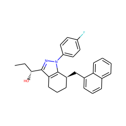 CC[C@@H](O)c1nn(-c2ccc(F)cc2)c2c1CCC[C@@H]2Cc1cccc2ccccc12 ZINC000026569476