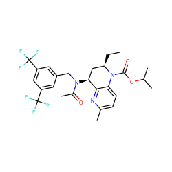 CC[C@@H]1C[C@H](N(Cc2cc(C(F)(F)F)cc(C(F)(F)F)c2)C(C)=O)c2nc(C)ccc2N1C(=O)OC(C)C ZINC000084635844