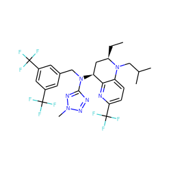 CC[C@@H]1C[C@H](N(Cc2cc(C(F)(F)F)cc(C(F)(F)F)c2)c2nnn(C)n2)c2nc(C(F)(F)F)ccc2N1CC(C)C ZINC000084586554