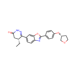 CC[C@@H]1CC(=O)NN=C1c1ccc2nc(-c3ccc(O[C@@H]4CCOC4)cc3)oc2c1 ZINC000168625619