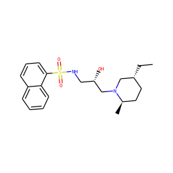 CC[C@@H]1CC[C@@H](C)N(C[C@@H](O)CNS(=O)(=O)c2cccc3ccccc23)C1 ZINC000028892087