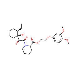 CC[C@@H]1CCCC[C@@]1(O)C(=O)C(=O)N1CCCC[C@H]1C(=O)OCCOc1ccc(OC)c(OC)c1 ZINC000084688168