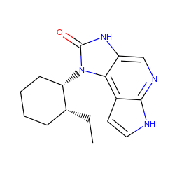 CC[C@@H]1CCCC[C@@H]1n1c(=O)[nH]c2cnc3[nH]ccc3c21 ZINC000034808874