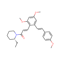 CC[C@@H]1CCCCN1C(=O)/C=C/c1c(/C=C/c2ccc(OC)cc2)cc(OC)cc1OC ZINC000095586436