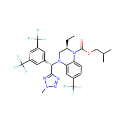 CC[C@@H]1CN([C@@H](c2cc(C(F)(F)F)cc(C(F)(F)F)c2)c2nnn(C)n2)c2cc(C(F)(F)F)ccc2N1C(=O)OCC(C)C ZINC000049786093