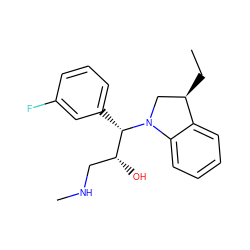 CC[C@@H]1CN([C@@H](c2cccc(F)c2)[C@H](O)CNC)c2ccccc21 ZINC000045358961