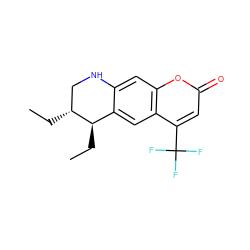 CC[C@@H]1CNc2cc3oc(=O)cc(C(F)(F)F)c3cc2[C@H]1CC ZINC000100827298